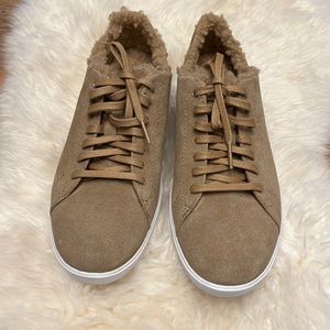 COLE HAAN - Women's Grand Crosscourt II Sneaker Suade Tan 7.5